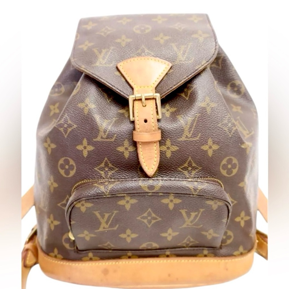 Louis Vuitton Monogram Canvas Brown Tan Backpack